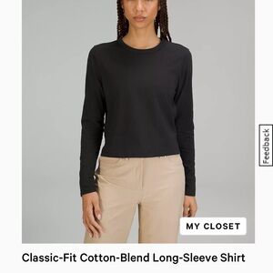 Lululemon love crew cotton blend long sleeve